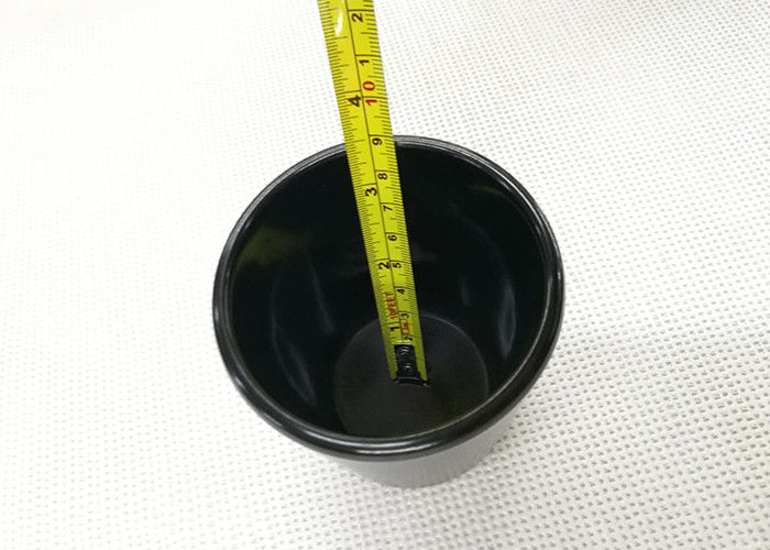 Black Color Tea Cup Imitation Porcelain Dinnerware Sets Dia7.6cm H9.2cm Weight 168g