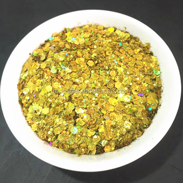 Holographic Chunky Shape Cosmetic Glitter Bulk 56 Colors for Nail Beauty Products and Distribution Network