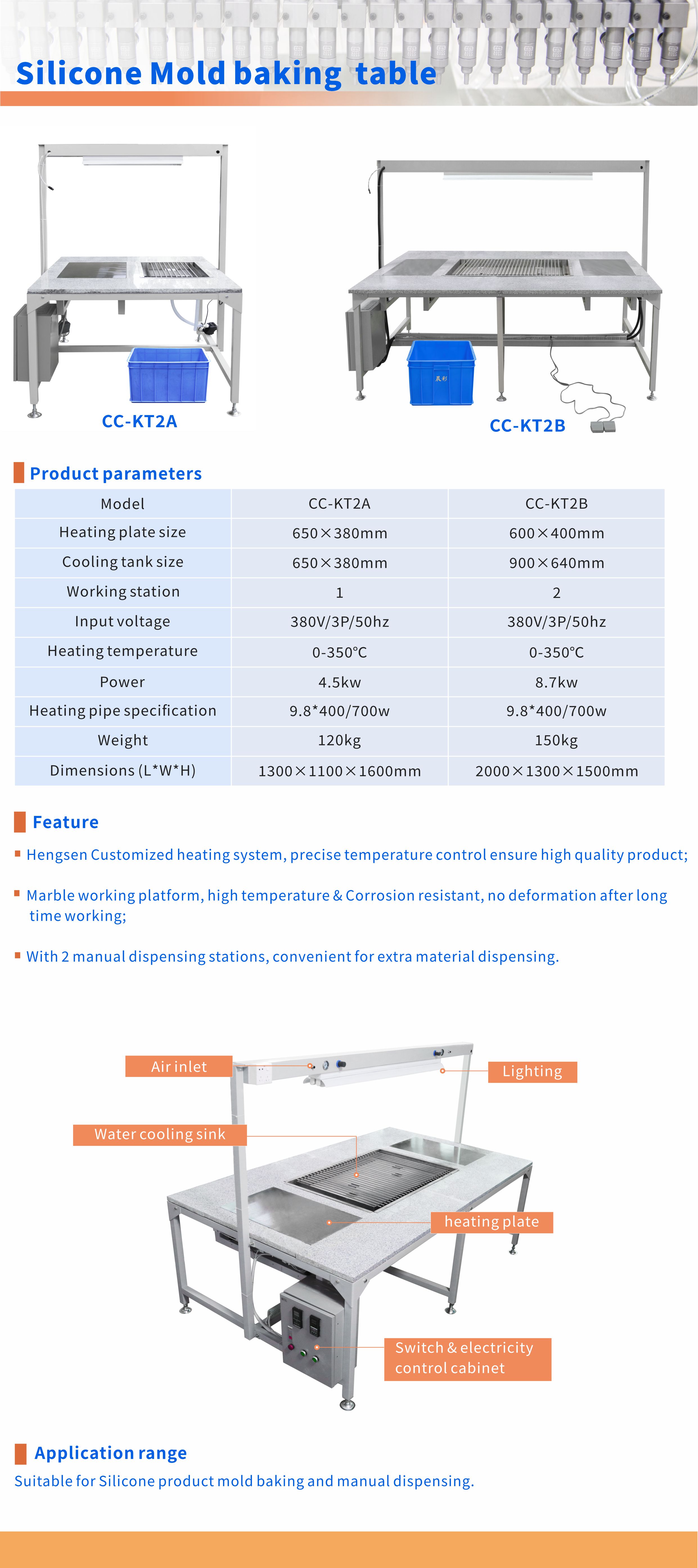 High Temperature Rubber Baking Machine Silicone Mold Baking Table