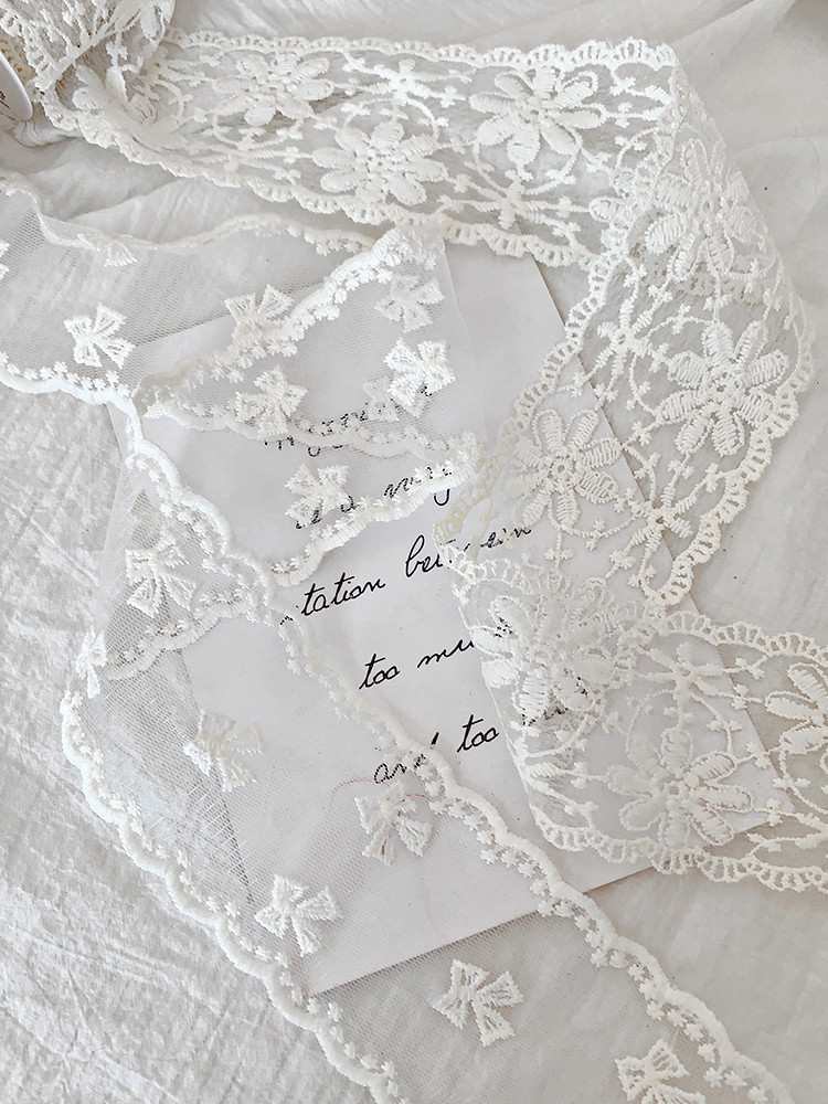 65mm Polyester Lace Ribbon for Wedding Decoration and Gift Packing