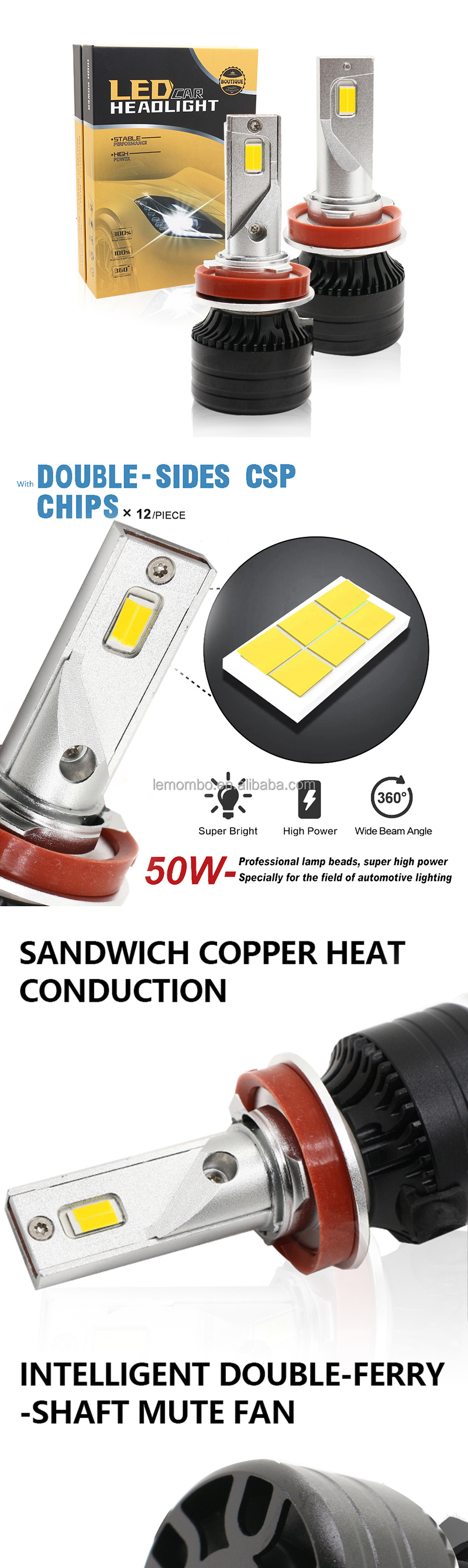 factory H8 50W 5730 fog lights 30w led headlight fog lights h11 led headlight bulb for car