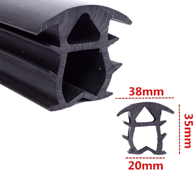 T shape EPDM Rubber Extrusion Sealing Strip for Solar Panel Gaskets UV Resistant 35X16mm