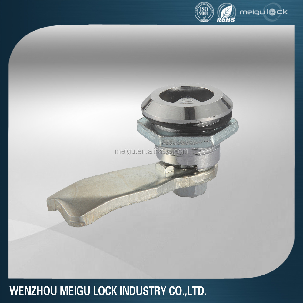 Plastic Material Quarter Turn Lock Chrome Safe For Trash Bins
