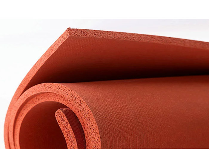 Red 3mm Silicone Sponge Rubber Sheet With Texture