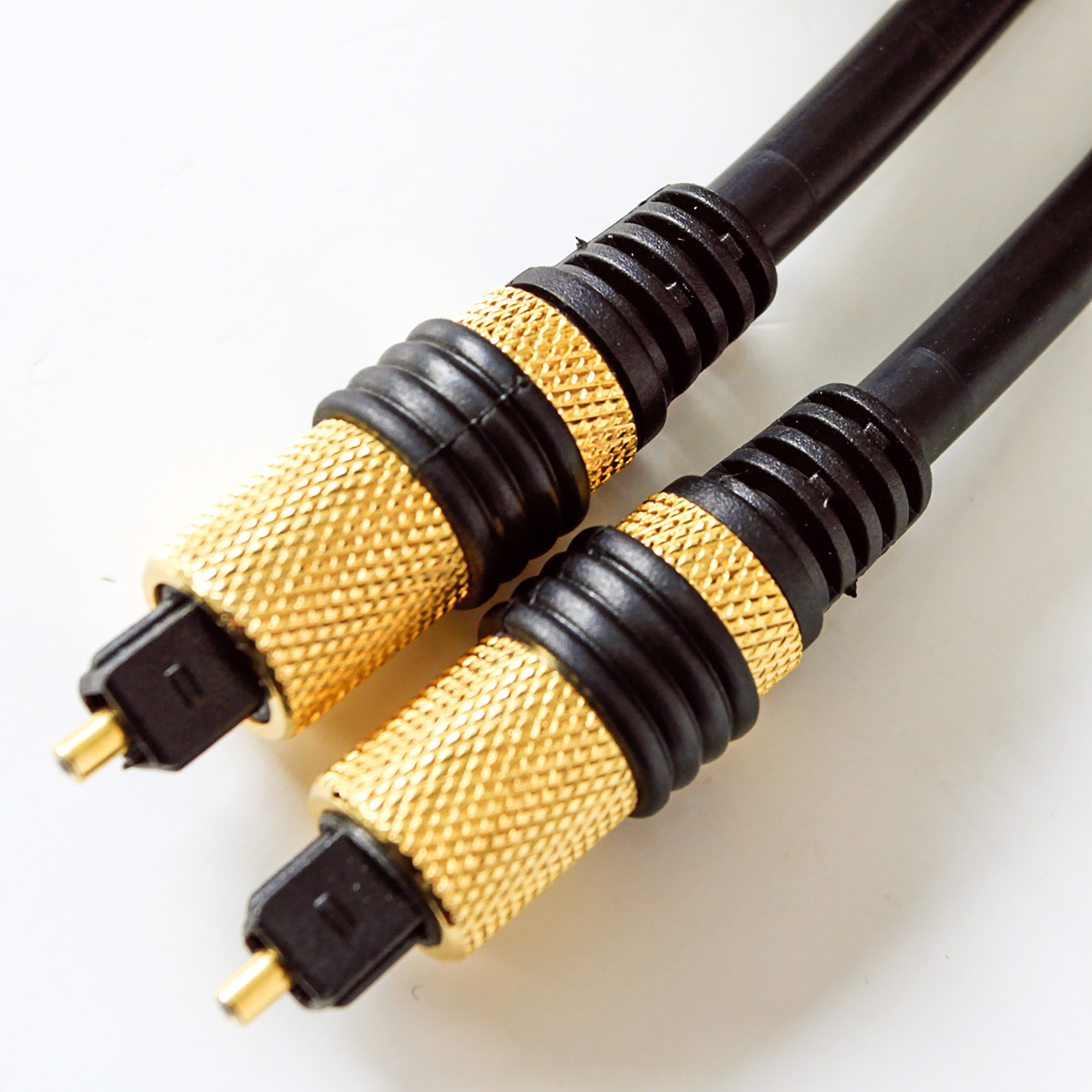 Toslink Digital Audio Optical Fiber Cable PVC Plated Golden Shell Metal Socket Yellow For Home Theatre CD TV
