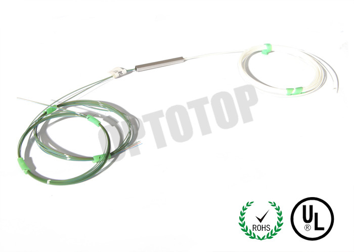 0.25mm Bare Fiber Optic PLC Splitter Steel Tube 1 X 8 Port No Connector