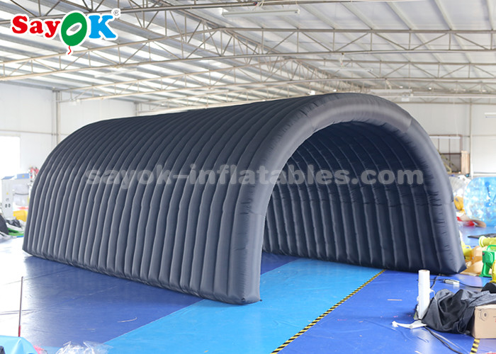Air Inflatable Tent 210D Oxford Cloth Black Inflatable Tunnel Tent For Exhibition / Promotion
