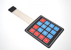 China Matte Surface Embossed Tactile Membrane Switch Scratch Resistant Square Shaped on sale