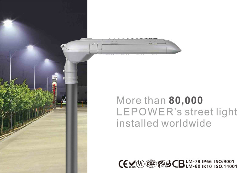 IK10 CB Listed High Lumen LED Street Light IP66 120w 165lm/w 5 Years Warranty