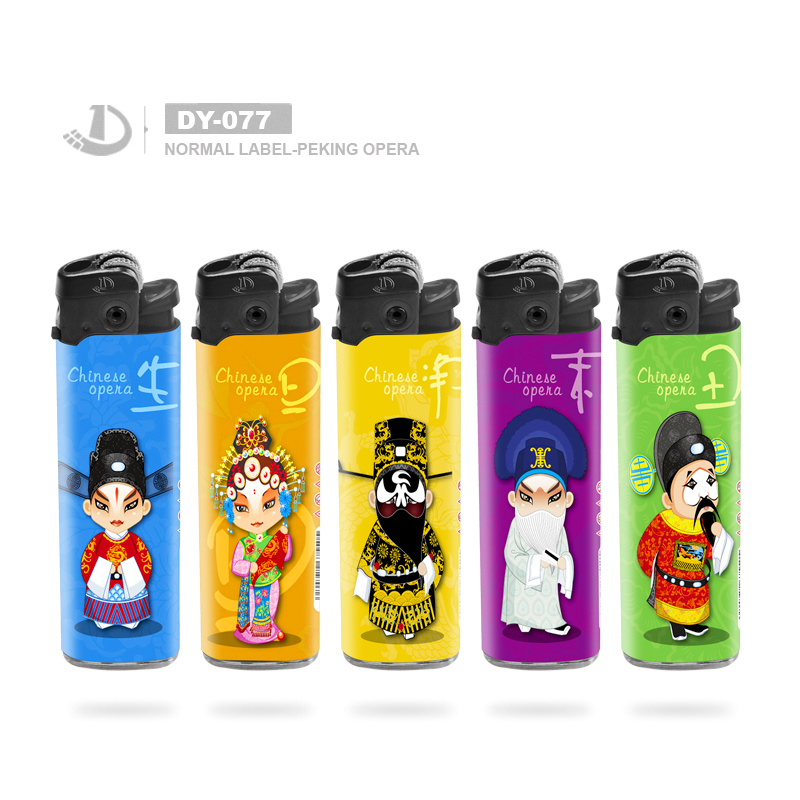 Peking Opera Normal Label Printing Premium Quality Flint Gas Lighter