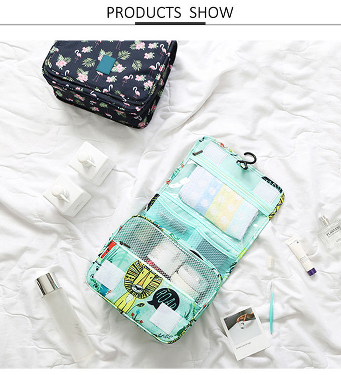 Embroidery Logo Polyester Hanging Cosmetic Storage Bag