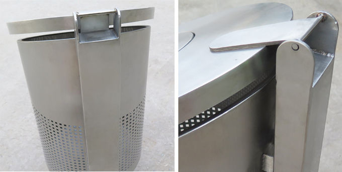 Perforated 30L Stainless Steel Outdoor Trash Can