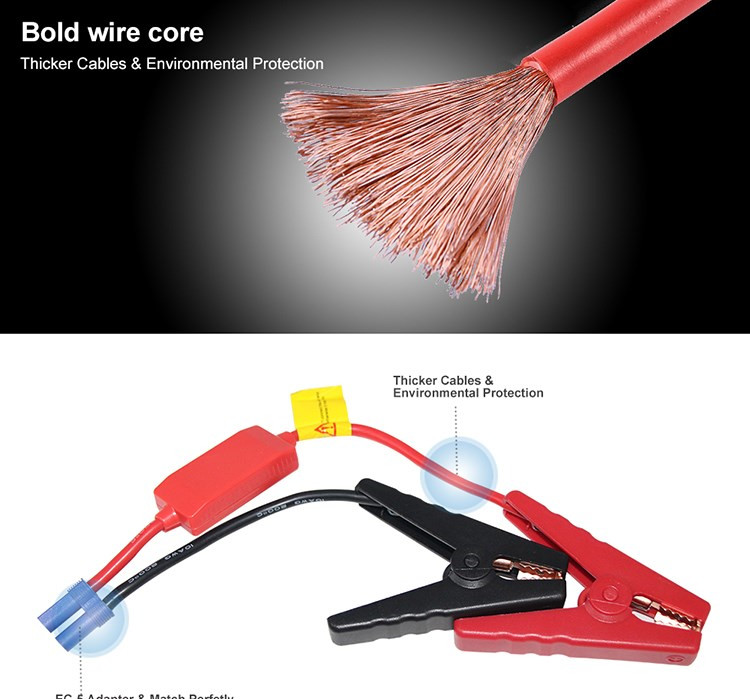EC5 Connector Alligator Clamp 12v/24v Battery Jump Starter Cable for Various Vehicles
