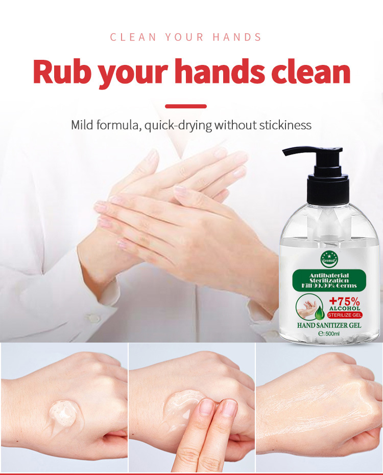 100ML 75% Alcohol Anti Bacterial Hand Sanitiser Gel CE FDA For Adults / Children