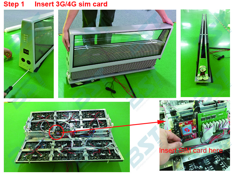 Full Color 4G Wireless P3 Taxi Top Screens 40000 Pixel per sqm Waterproof IP65 OEM