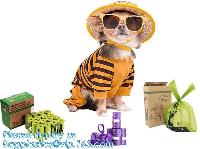 High Quality Eco-friendly Degradable Fashion With Printing Doggy Pet Dog Waste Poop Bags, Eco friendly pet dog waste poo