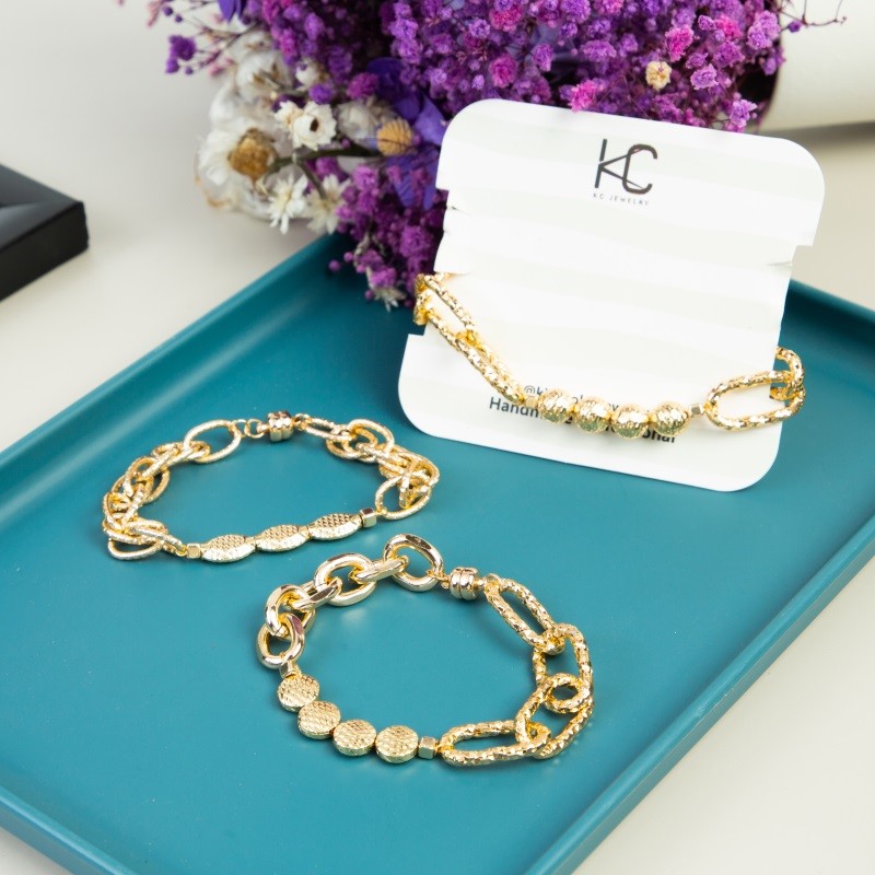 Statement 14K Gold Chain Bracelet Chunky Gold Bracelet Gold Link Bracelet