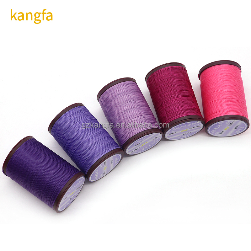 0.8mm Round Waxed Thread Cord Red for Hand Stitching Leather and Handmade Accessories