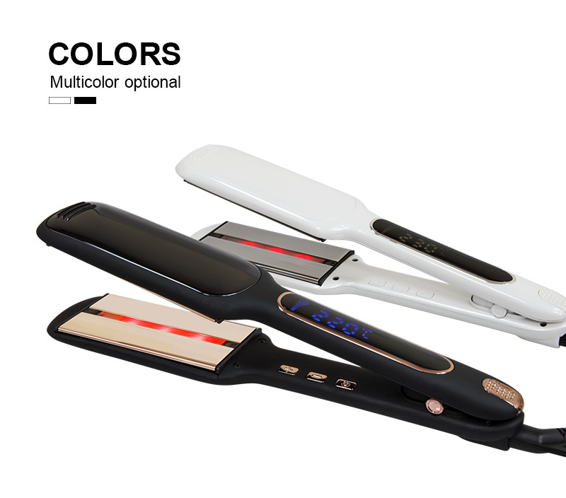 Titantium Coating Infrared Hair Straightener , PTC Hot Tools Wide Flat Iron 240V