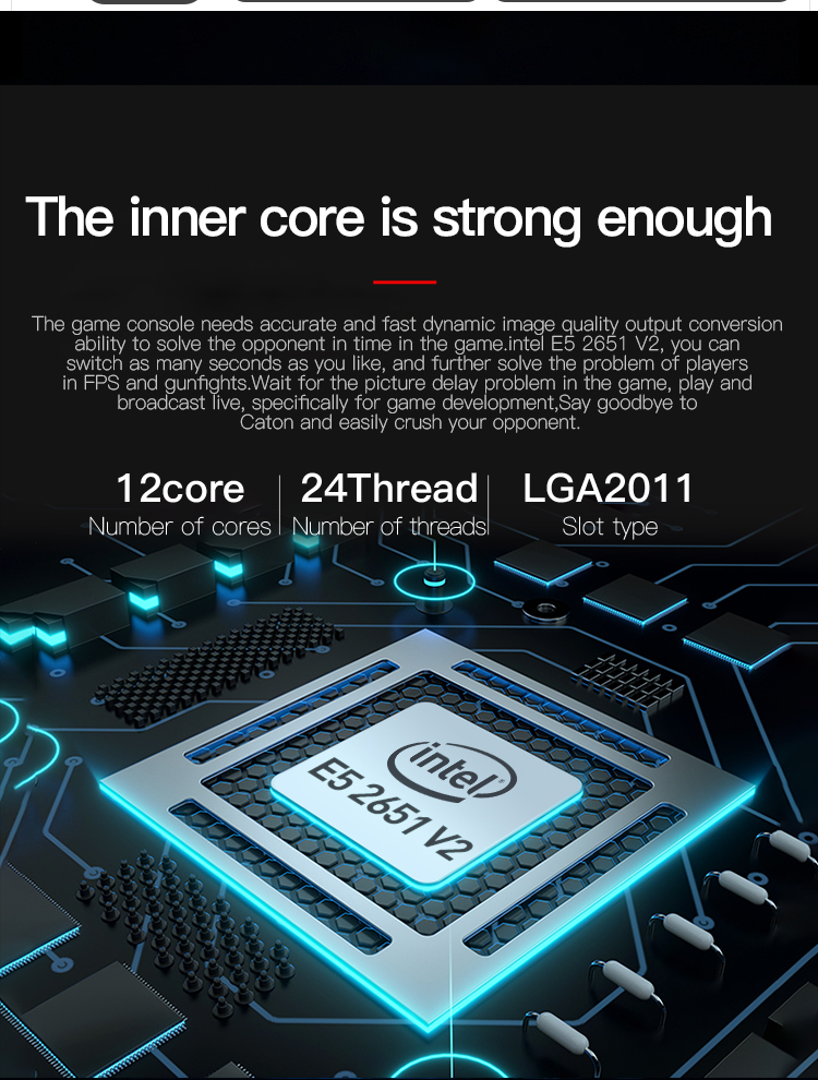 intel X79 Board Gaming PC Desktops Xeon E5 Series CPU GTX 1050 TI 4G