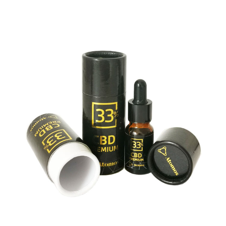 Cylinder Box Custom CBD Packaging Healthcare Packaging For CBD Oil