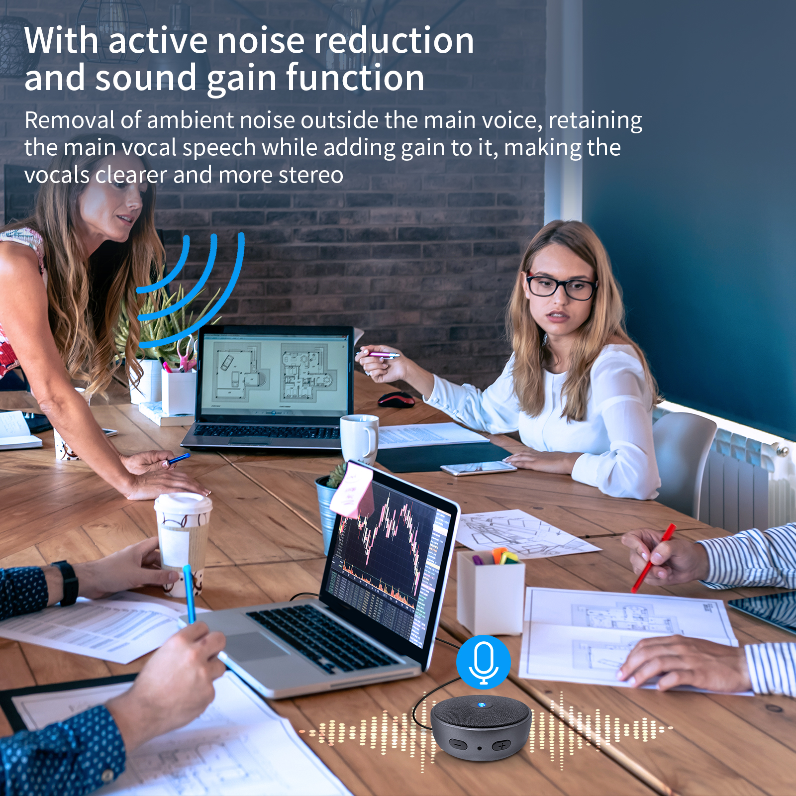 Portable Omnidirectional Bluetooth Conference Speakerphone Wireless Oem