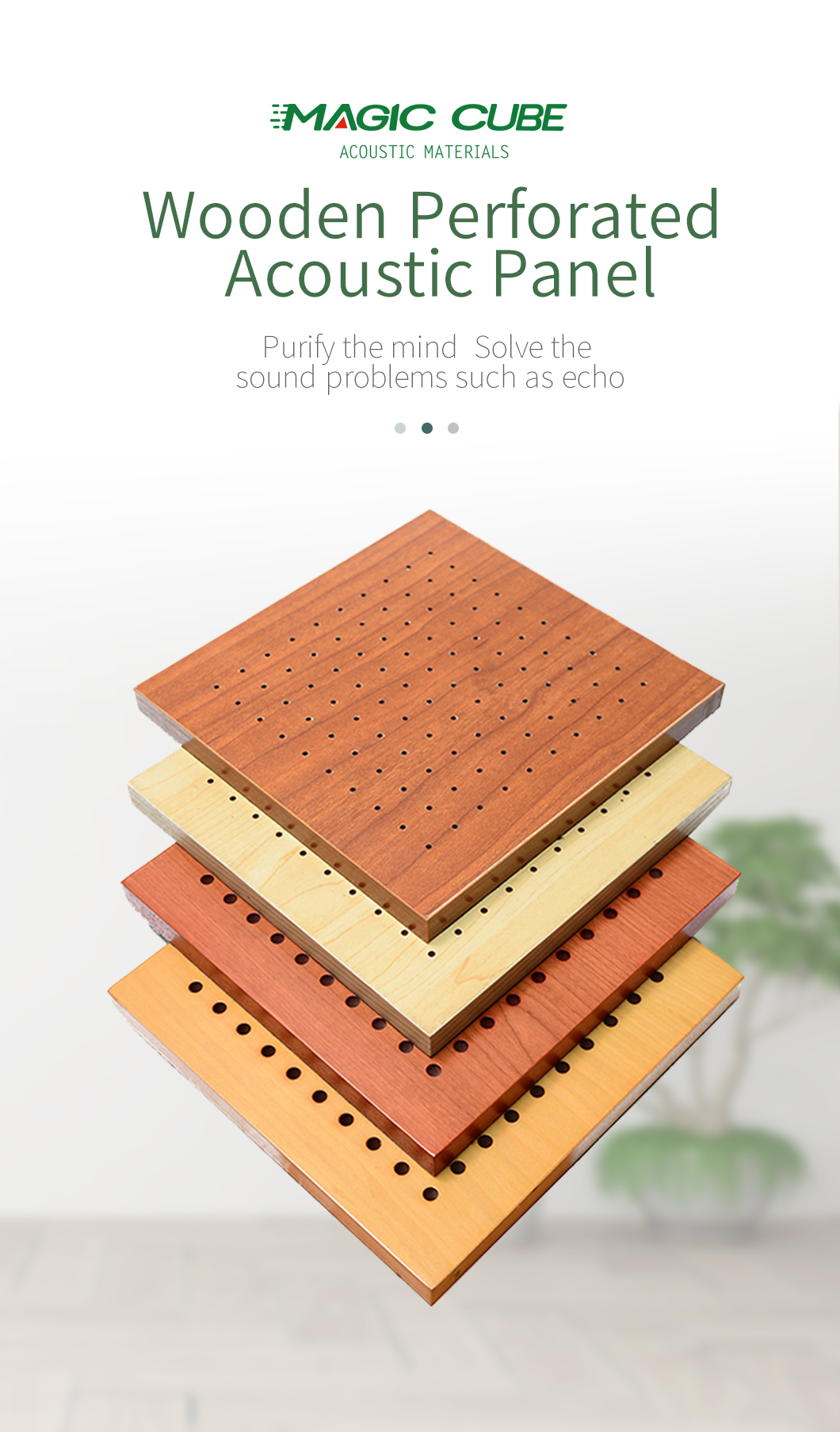 Customized High Density Micro Perforated Wood Panels For Wall Decoration