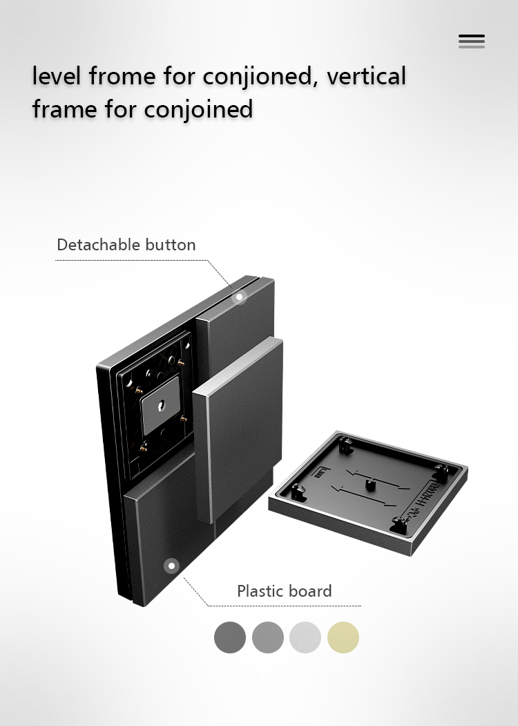 Champagne 4 Button Modbus Wall Switch For Hotel / Home / Villa