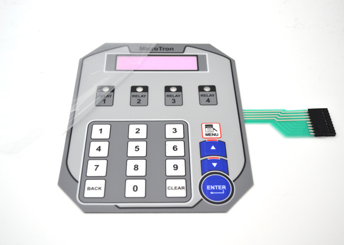 Embossed Tactile Metal Dome Membrane Switch With Protection Film On Overlay