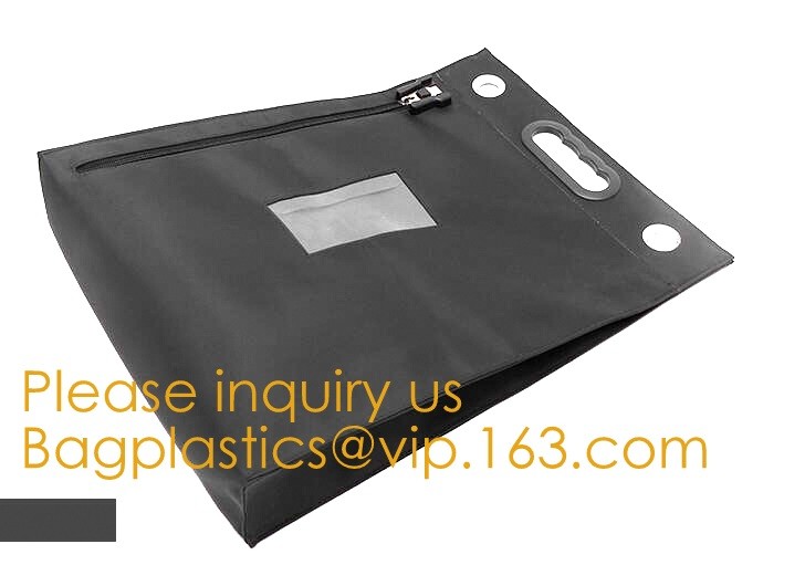 Zippered Money Pouch Bank Bag Security Deposit Bags Assorted Color Tool Bag Bank Bags Sealing Cargo Lock Mail Bag Securi