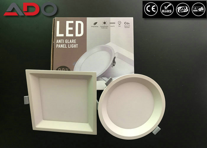 5W 9W 12W LED Panel Light Dimmable AC85 - 265V 6000K Square 80-90LM/W