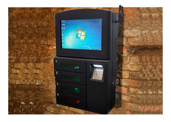 Wall Mounted Outdoor Mobile Phone Charging Station , Touch Screen Electronic