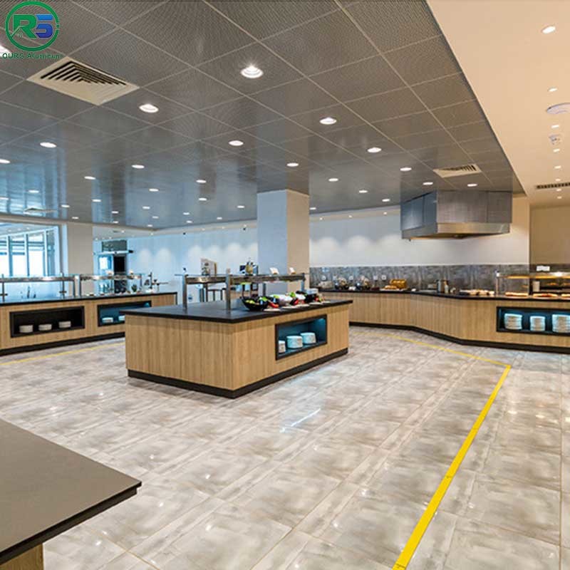 Fireproof Corrugated Aluminum Wall Panels Architectural Metal Ceiling Tiles Suspended 200mm