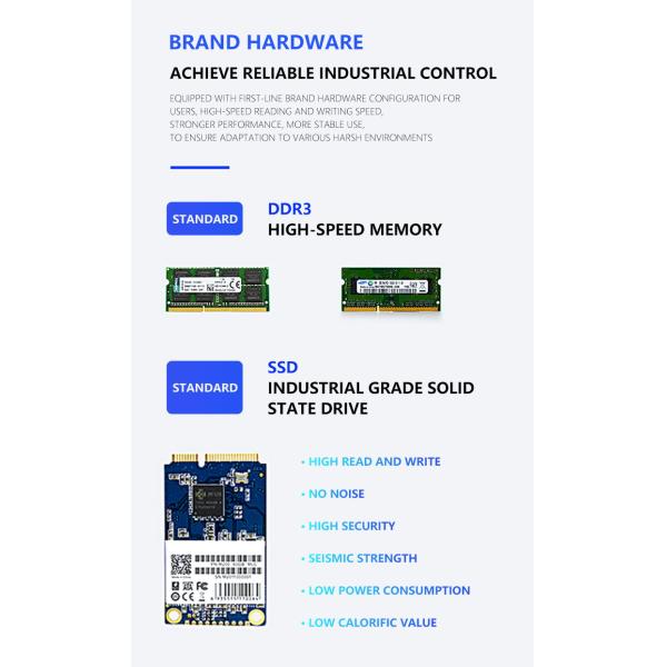 Intel J4125 Quad Core Mini PC 8GB RAM 128GB SSD Fanless Business Computer