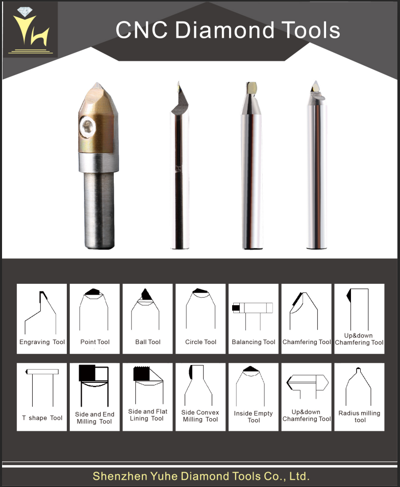 6mm Shank MCD Diamond End Mill Cutting Tools