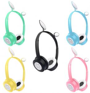 China New LED Bluetooth Cat Ear Wireless Headsets Foldable Noise Cancellation Headset With Mic on sale