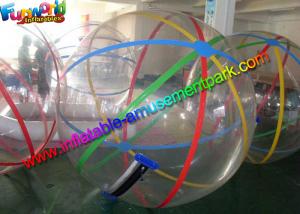 China Big Zorb Floating Inflatable Water Ball With Colorful Silk Ribbon on sale