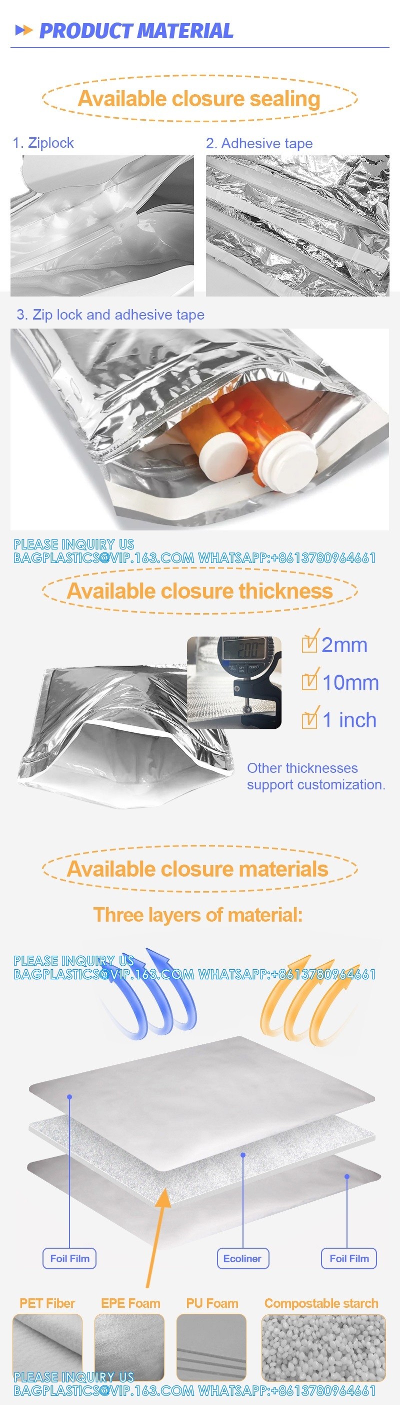 9 X 12 Inch Disposable Metallic Aluminium Foil Hot Cold Thermal Insulated Bubble Cooler Mailers Envelope