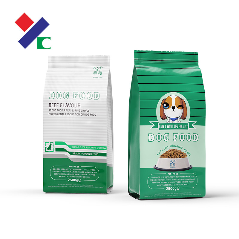 Eco Friendly PET Food Packaging Bag Flat Bottom 200 Microns With Zipper