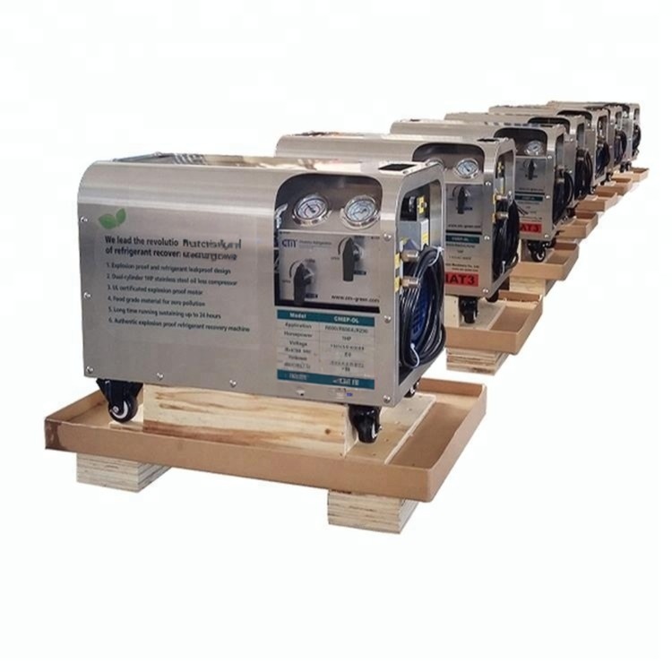 Explosion Proof Refrigerant Recovery Charging Machine Filling Equipment Ac Charging Station R32 R600 Hydrocarbon Recovery Pump