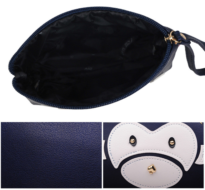 Animal Travel Portable Small PU Leather Cosmetic Toiletry Bag
