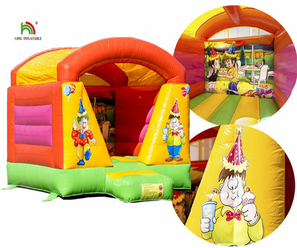 Safety Waterproof Pink Inflatable Jumping Castle House With 24 Months Warranty