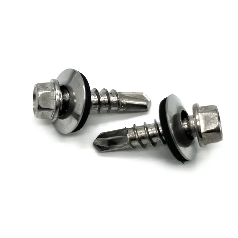 Self Drilling Screws And Washers Hex Head Building Roofing Tek Screws Stainless Steel 410