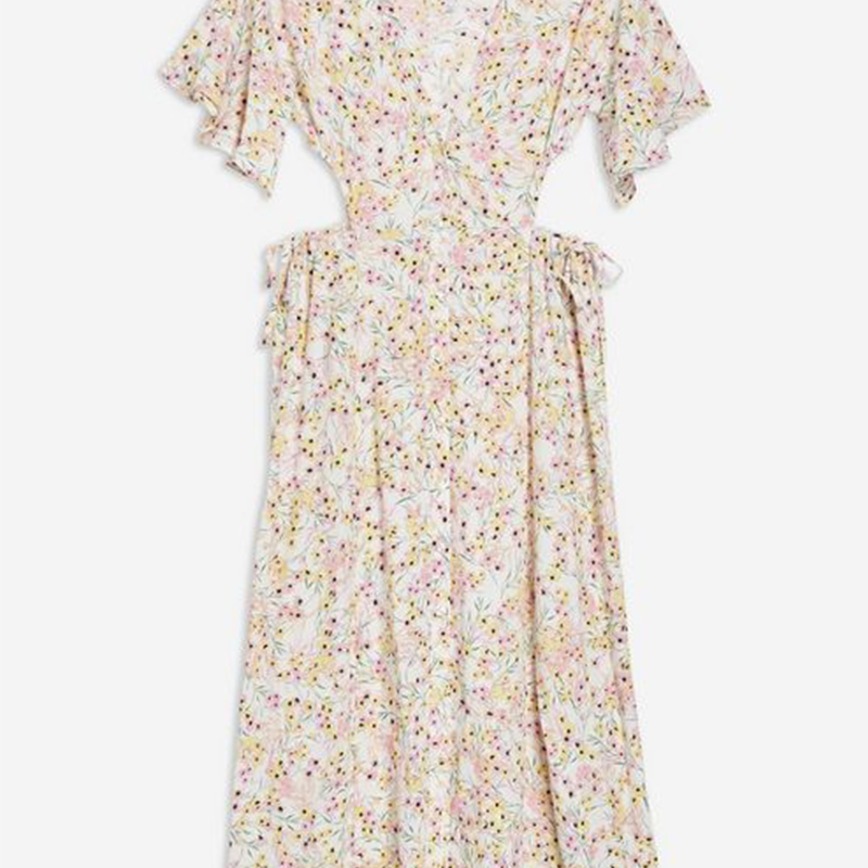Summer Boho Style V neck Sexy Dress Floral Dress Long Midi