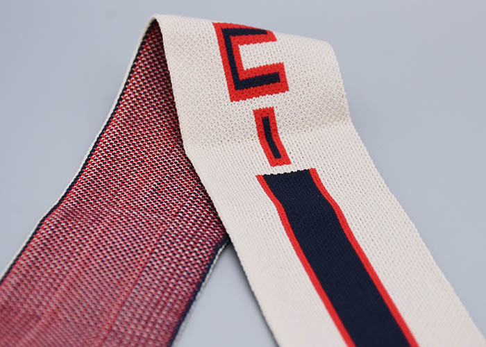 Clothing Customized Jacquard Elastic Band With One Side Logo
