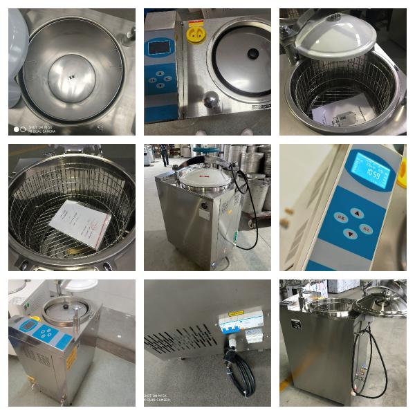 75L Hand Wheel PT Testing Connector Vertical Pressure Steam Sterilizer