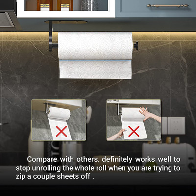 Stainless Steel Easy Tear Wall Mount Paper Towel Holder With Damping Function