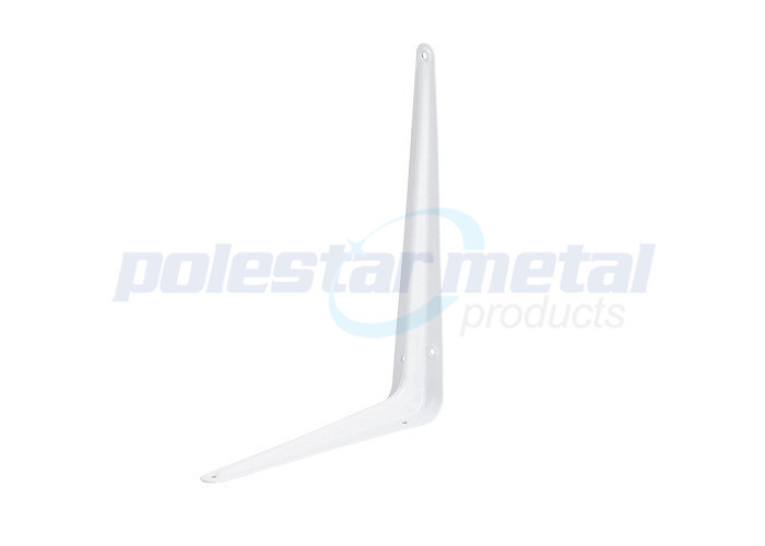 White Powder Coated Steel London Angle Shelf Brackets 200mm Height