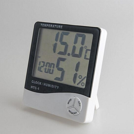 Hygrometer Indoor Temperature Thermometer Kampa HTC-1 Humidity Meter digital alarm clock LCD