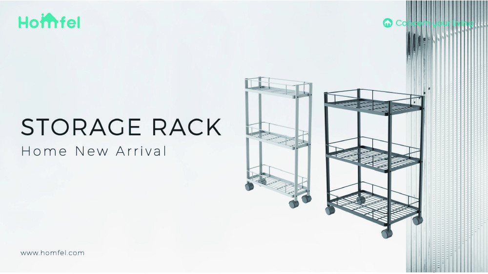 3 Tier Rolling Utility Cart With Wheels Multifunctional Metal Storage Cart Organizer Adjustable Trolley Cart With Handle